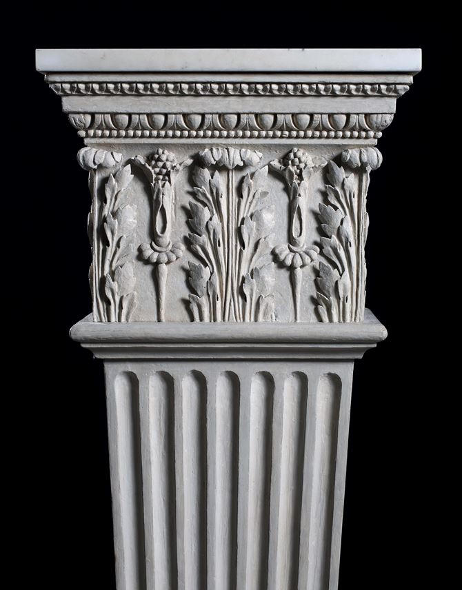 A PAIR OF GEORGE III WHITE PAINTED SQUARE PEDESTALS | MasterArt